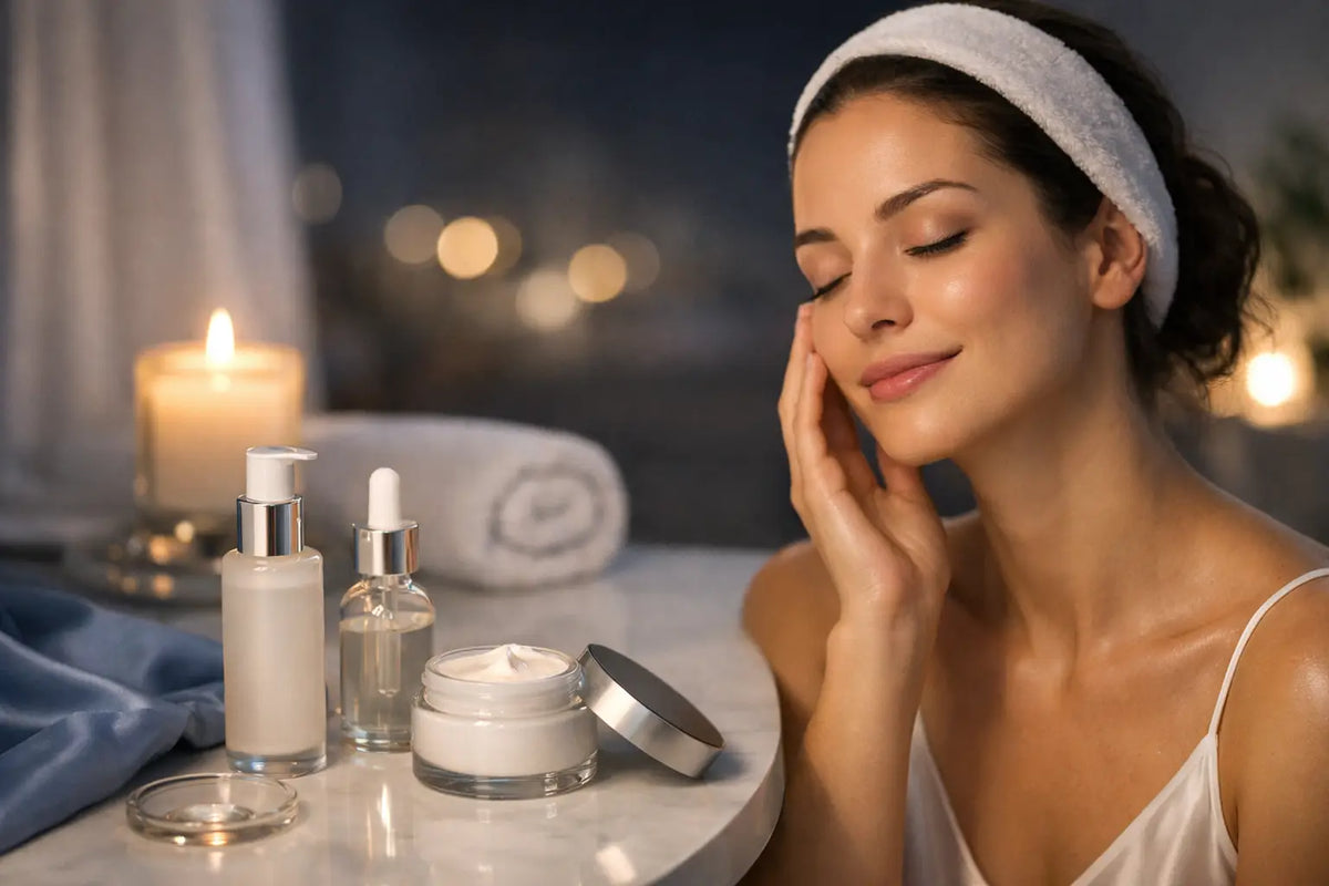 Routine visage nuit 3 étapes pour une peau lissée