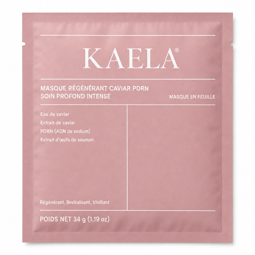 Sachet du Masque Cristal Bio-Collagène Kaela PDRN, rose poudré, 34 g