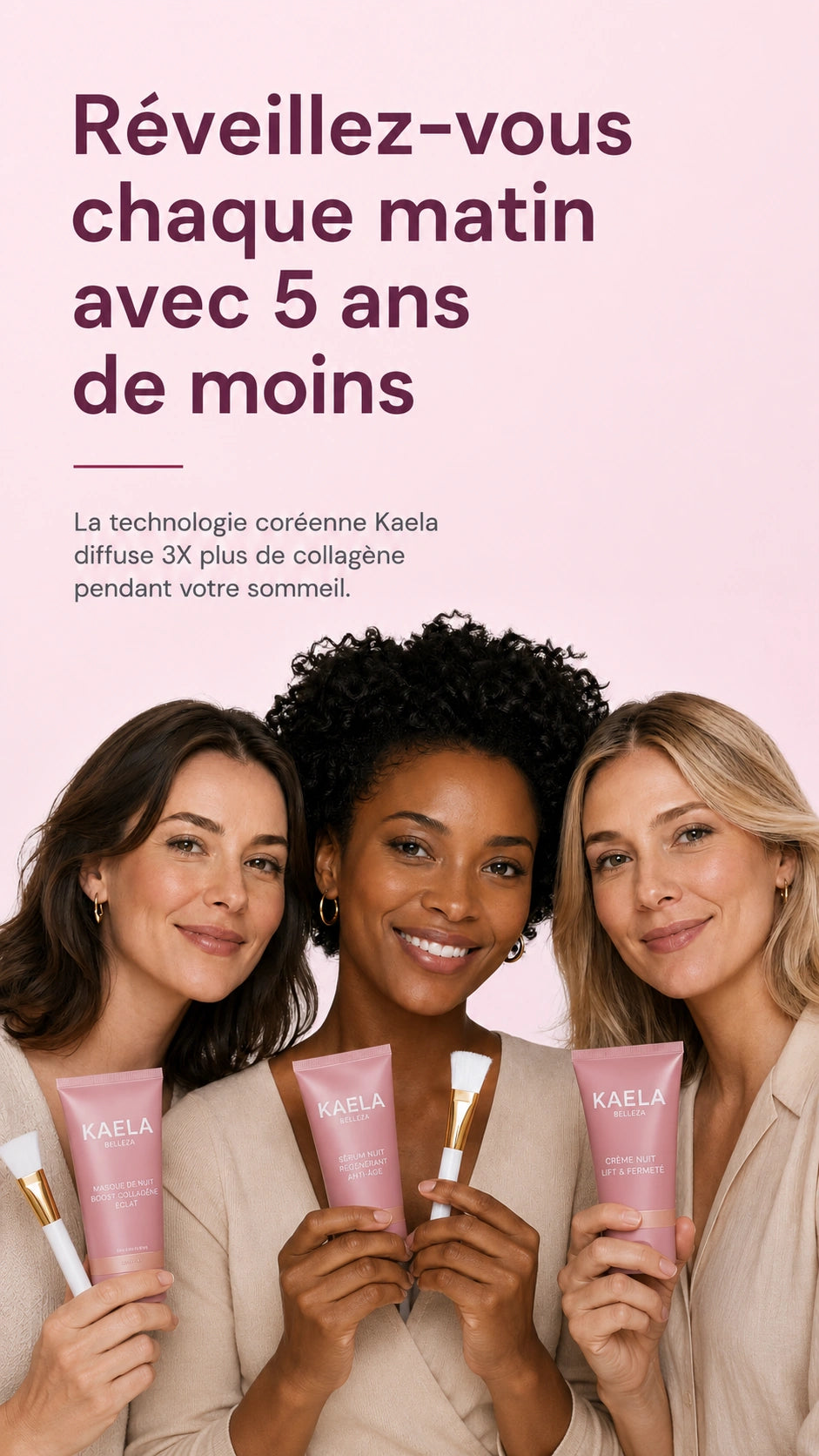 Réveillez-vous chaque matin avec 5 ans de moins — la technologie coréenne Kaela diffuse 3X plus de collagène pendant votre sommeil
