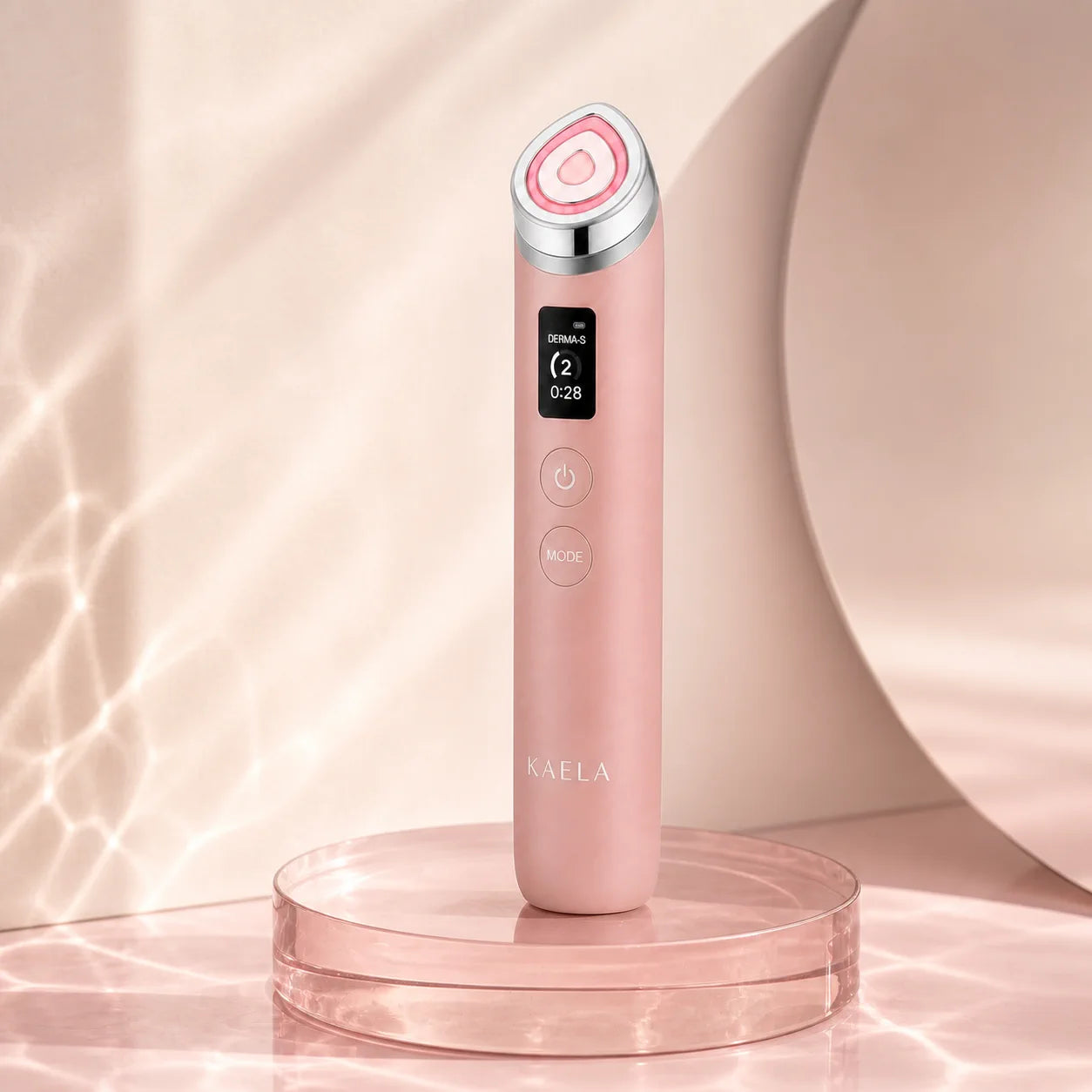 KAELA Skin Booster Pro présenté sur un socle transparent